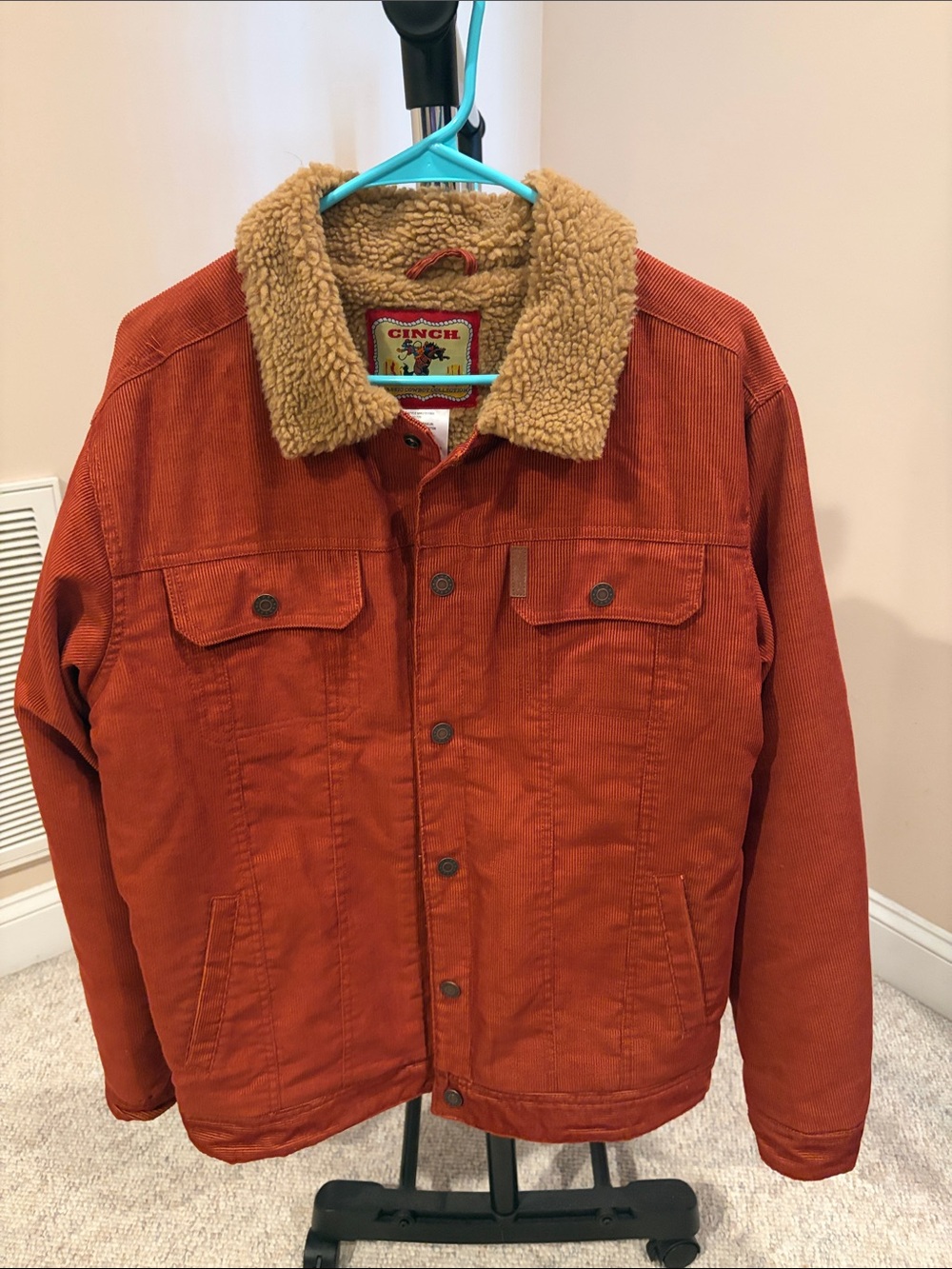 Cinch Rust Corduroy Sherpa Collar Jacket